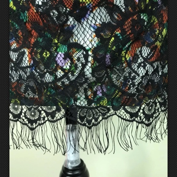 Petticoat Alley Lace Fringe Tank Top Shirt Dress - Picture 4 of 6